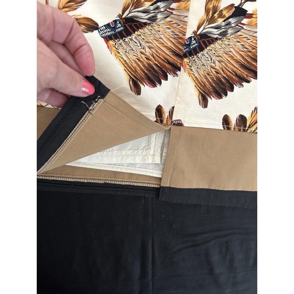 Vintage Western Americana Vest & Pencil Skirt Set First Nation Headdress Pattern - Picture 9 of 9